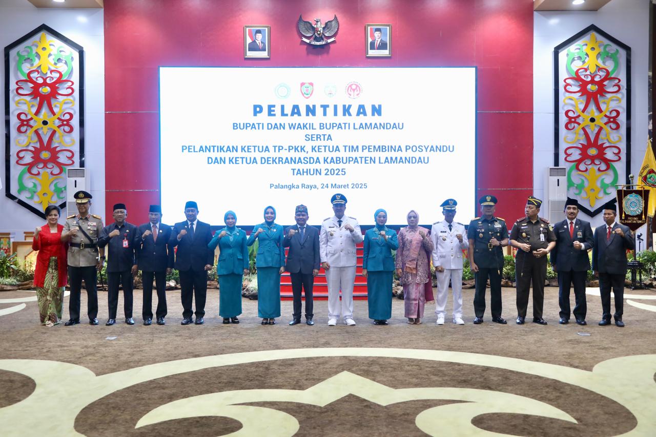 Ketua TP-PKK Aisyah Thisia Agustiar Sabran Lantik Ketua TP-PKK, Ketua Tim Pembina Posyandu dan Ketua Dekranasda Kabupaten Lamandau Masa Bakti 2025-2030 
