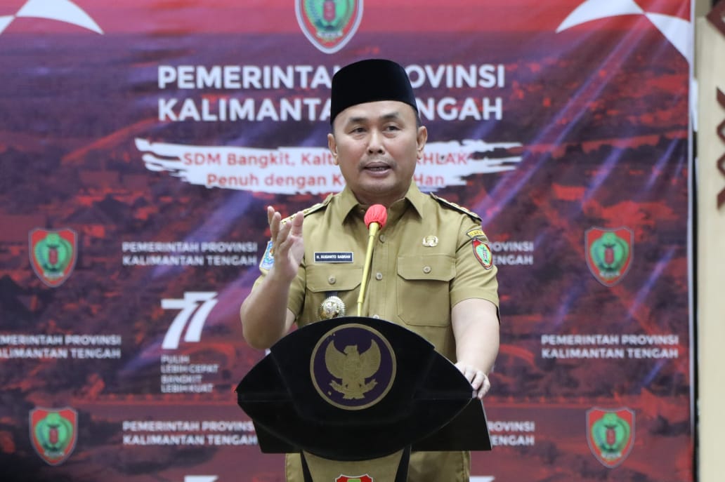 Penjabat Bupati Barito Selatan dan Penjabat Bupati Kotawaringin Barat, Resmi Dilantik Gubernur Kalteng Sugianto Sabran