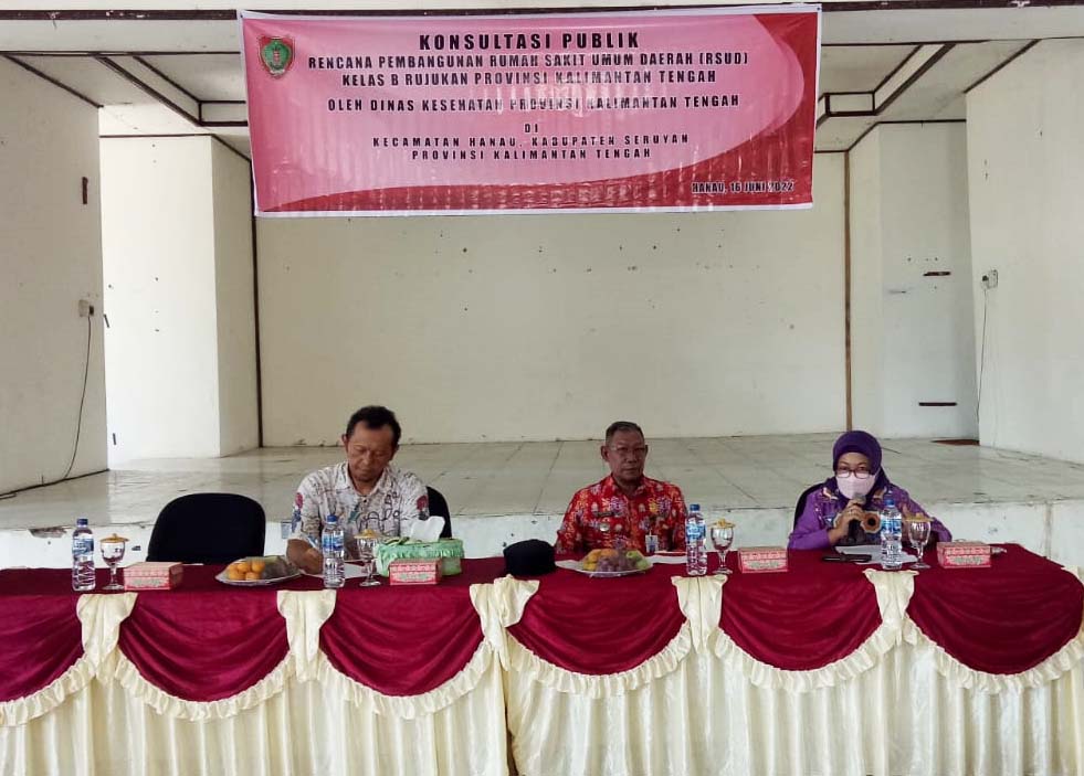 Dinkes Prov. Kalteng Lakukan Konsultasi Publik Pembangunan Rumah Sakit Kelas B Wilayah Barat