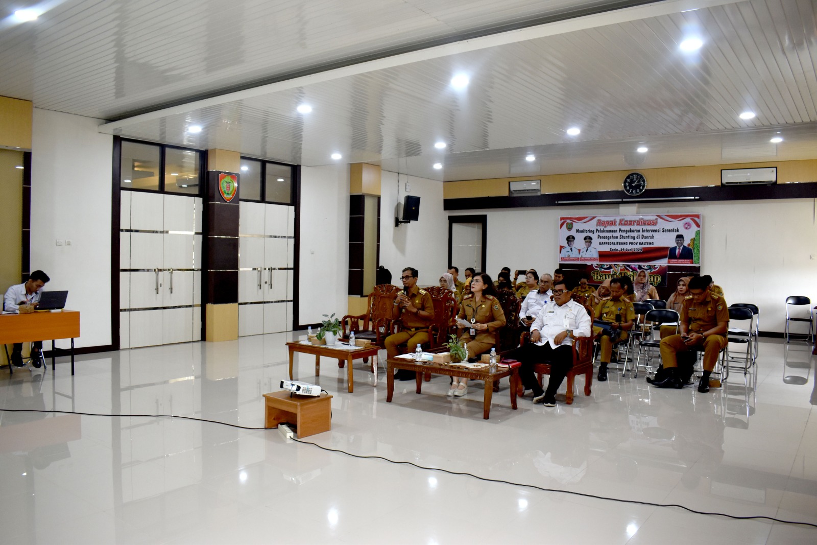 Sekretaris TPPS Prov. Kalteng Ikuti Rapat Koordinasi Monitoring Pengukuran dan Intervensi Serentak Pencegahan Stunting