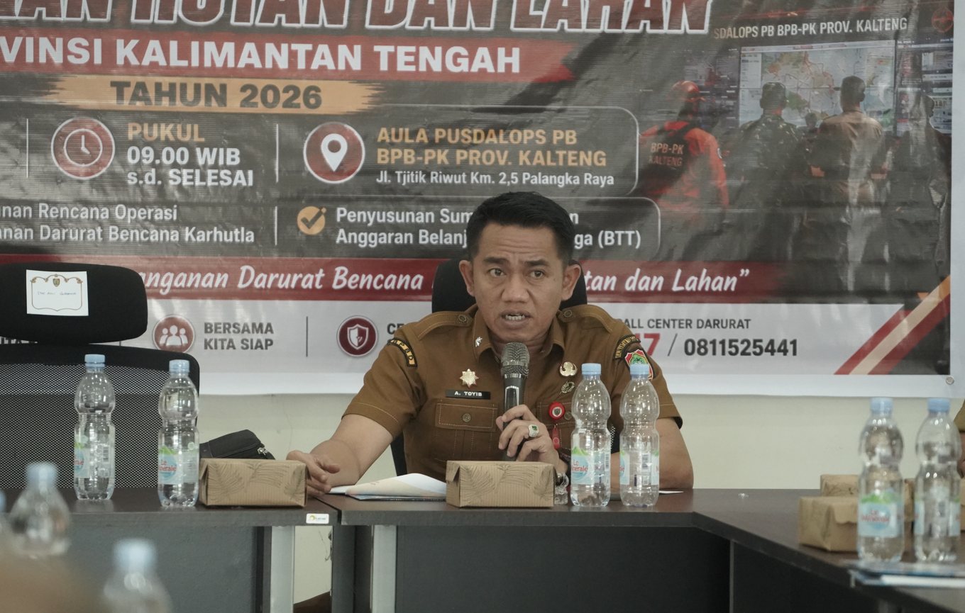 Pemprov Kalteng Resmi Aktifkan Posko PDB, Siap Antisipasi Karhutla 2026