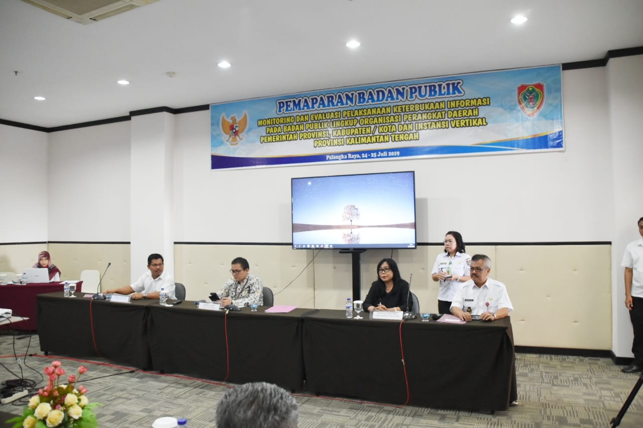 Terkait Penganugerahan Keterbukaan Informasi Publik, Badan Publik di Kalteng Lakukan Pemaparan 