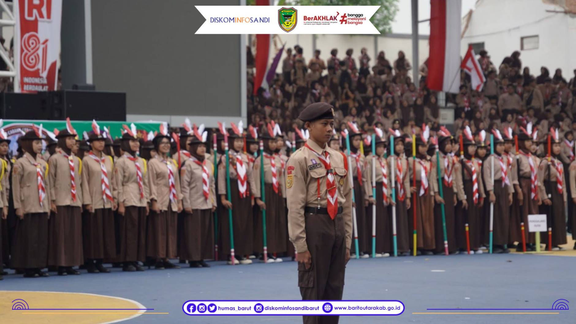 Pemkab Barut Gelar Upacara HUT Ke-65 Pramuka Tingkat Kwarcab Barito Utara dan Pesta Siaga 2026