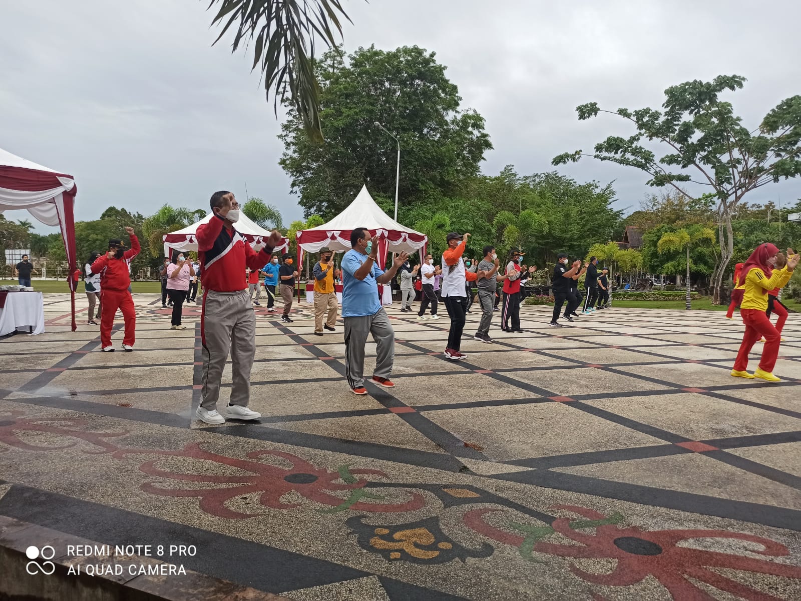 Wagub Ikuti Senam Pagi Bersama Perdana di Halaman Kantor Gubernur Kalteng