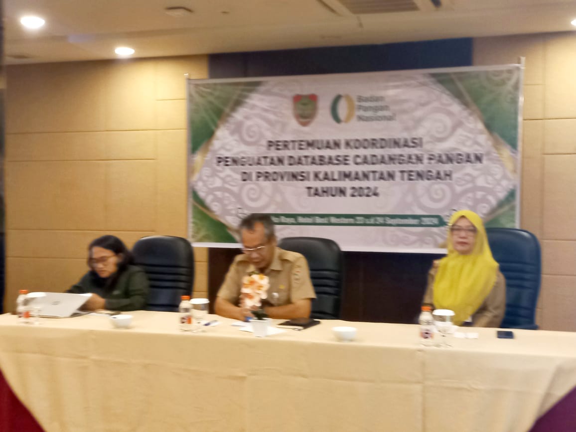 Dinas Ketahanan Pangan Prov. Kalteng Gelar Pertemuan Koordinasi Penguatan Database Cadangan Pangan Daerah Tahun 2024