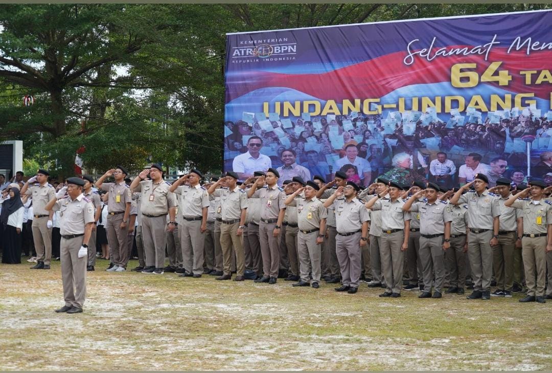 BPN Prov Kalteng Gelar Upacara Peringatan Hari Agraria dan Tata Ruang Nasional