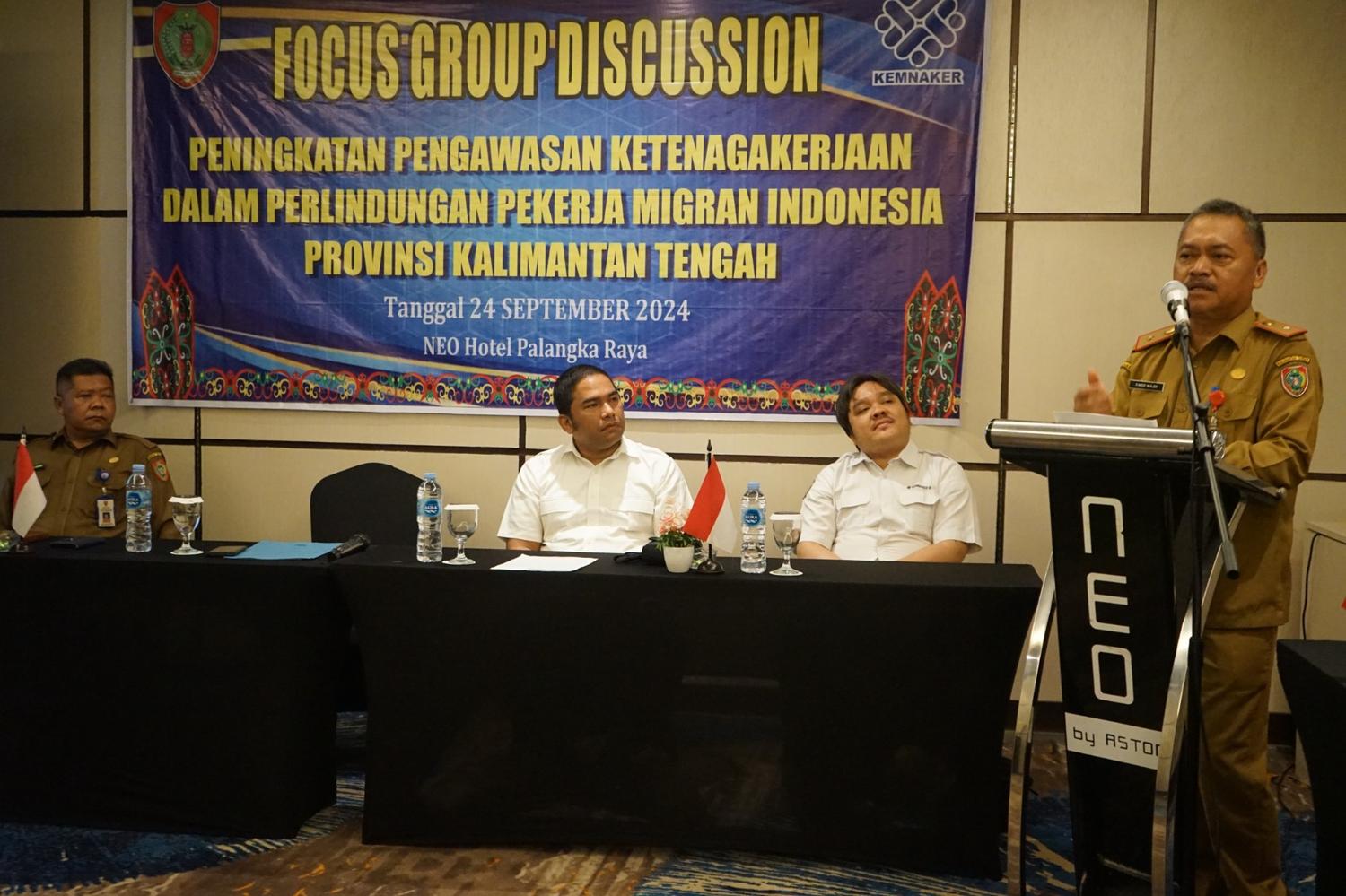 Disnakertrans Prov. Kalteng Gelar Peningkatan Pengawasan Ketenagakerjaan dalam Perlindungan Pekerja Migran Indonesia