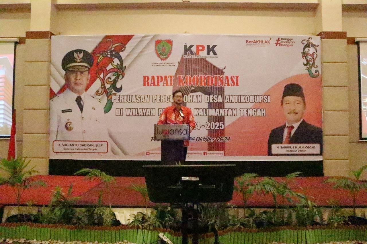 Inspektorat Daerah Prov. Kalteng Gandeng KPK Gelar Rakor Persiapan Perluasan Percontohan Desa Antikorupsi Tahun 2024-2025