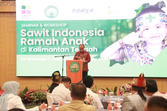 Plh. Pemkesra Maskur Buka Seminar dan Workshop Sawit Indonesia Ramah Anak