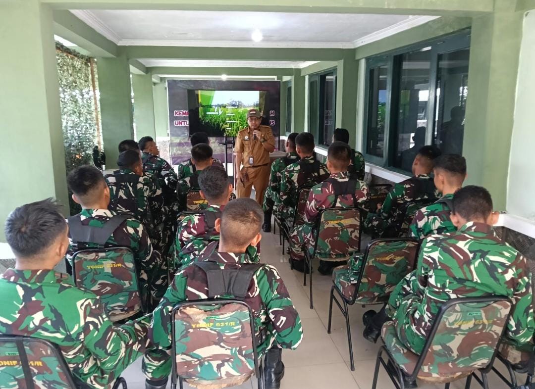 Wujudkan Ketahanan Pangan Nasional, Dinas TPHP Prov Kalteng Dukung Pelatihan Kaderisasi TNI AD KODAM XXII/Tambun Bungai
