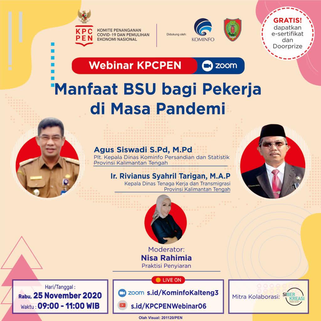 Ikuti Webinar KPCPEN Tentang Manfaat BSU bagi Pekerja di Masa Pandemi