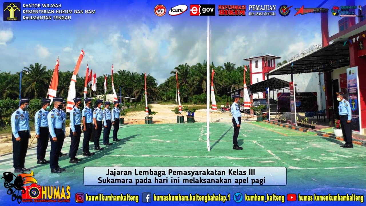 Laksanakan Apel Pagi, Plh. Kalapas Sukamara Berpesan Agar Jajaran Terus Produktif