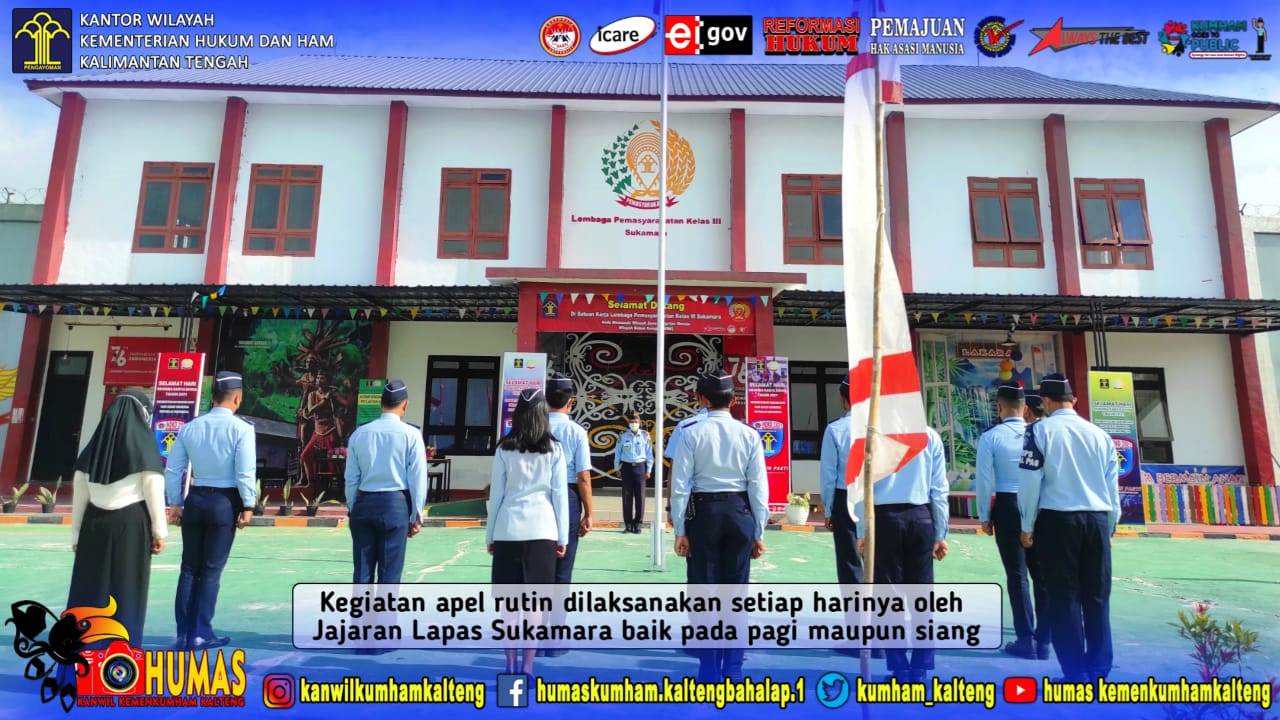 Laksanakan Apel Pagi, Plh. Kalapas Sukamara Berpesan Agar Jajaran Terus Produktif