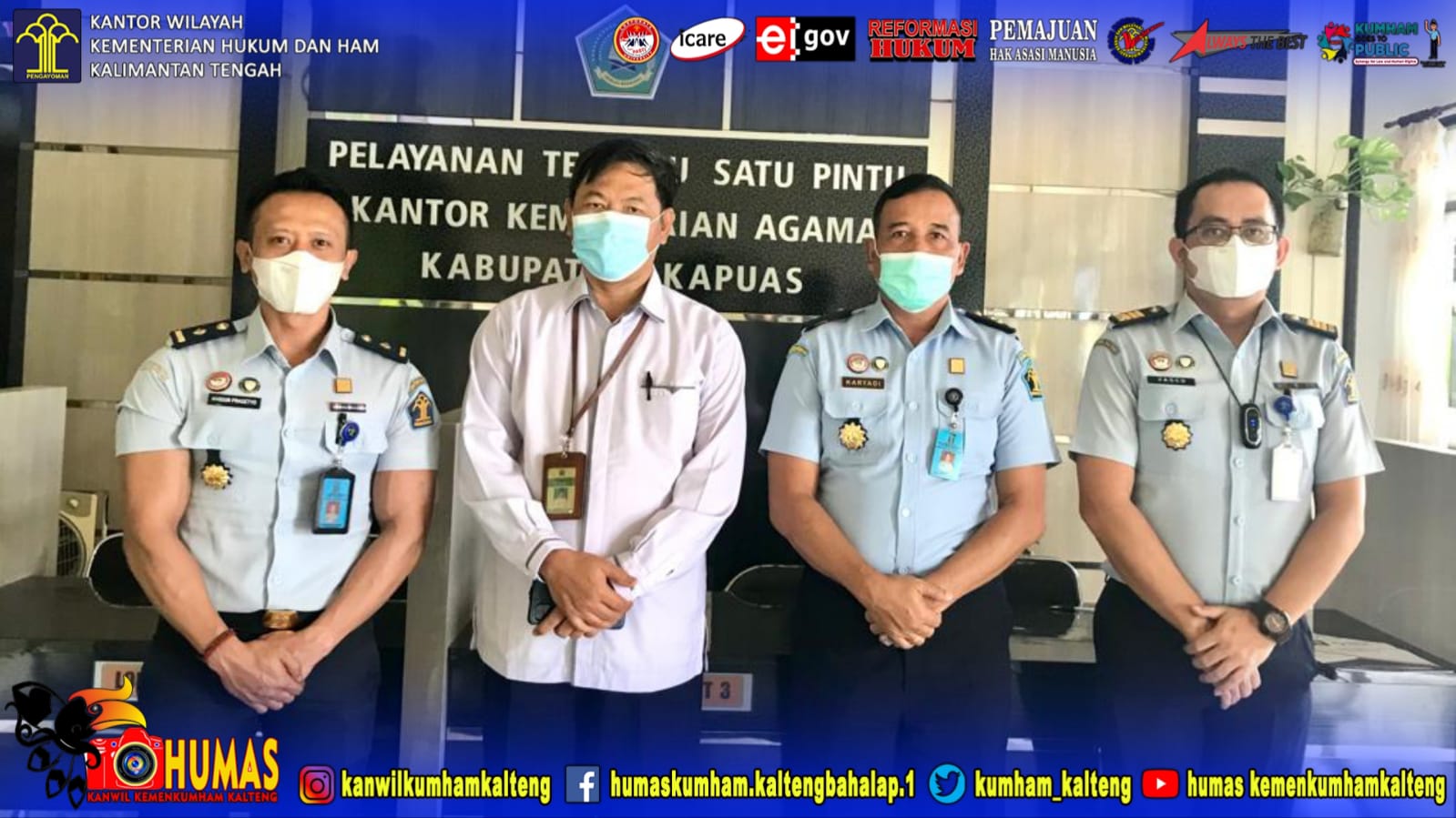 Dorong Tercapainya Program Layanan Kekayaan Intelektual Lebih PASTI 2022, Tim Yankum Kemenkumham Kalteng Koordinasi ke Kemenag Kuala Kapuas