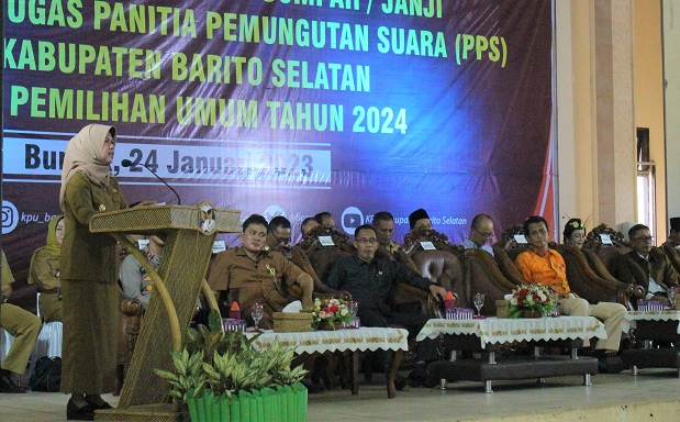 KPU Barsel Lantik 279 Anggota PPS Pemilu 2024
