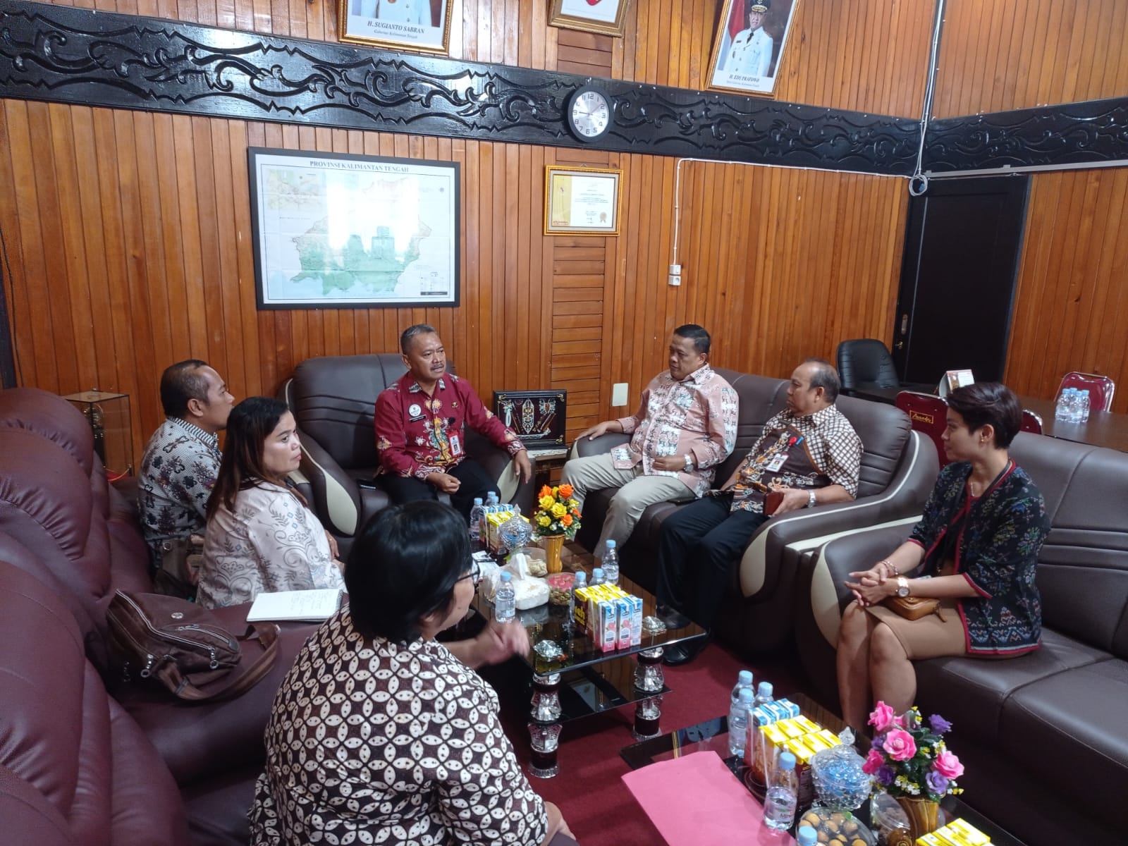 Disnakertrans Prov. Kalteng Terima Kunjungan Disnakertrans Kab. Bartim dan Kepala BPJS Ketenagakerjaan Palangka Raya