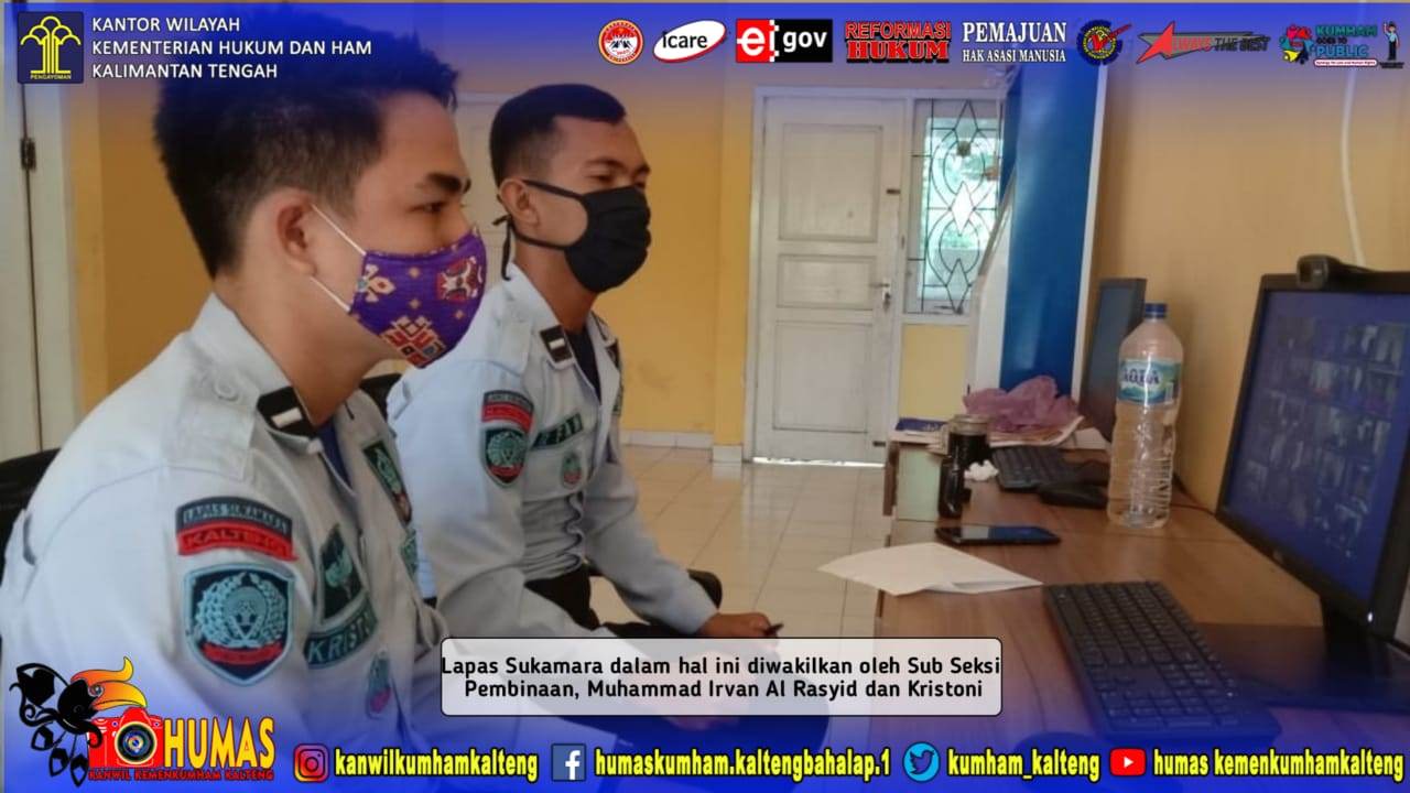 Lapas Sukamara Ikuti Pembahasan Pelaksanaan Latihan Keterampilan Bersertifikat Bagi Narapidana