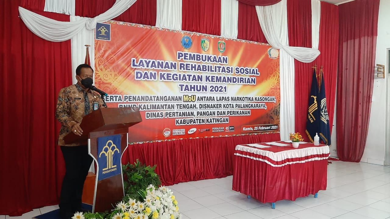 Wakil Bupati Katingan Secara Resmi Buka Kegiatan Rehabilitasi di Lapas Narkotika Kasongan