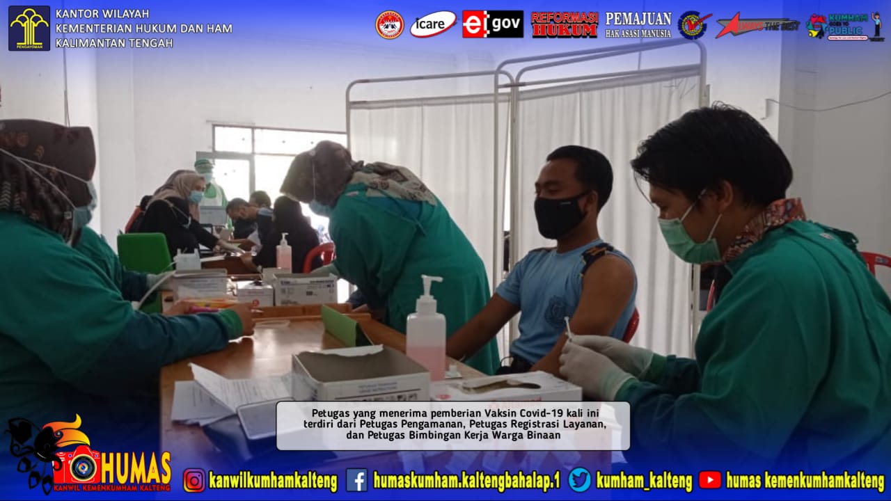 Kembali Sepuluh Orang Petugas Lapas Sukamara Terima Pemberian Vaksin Covid-19
