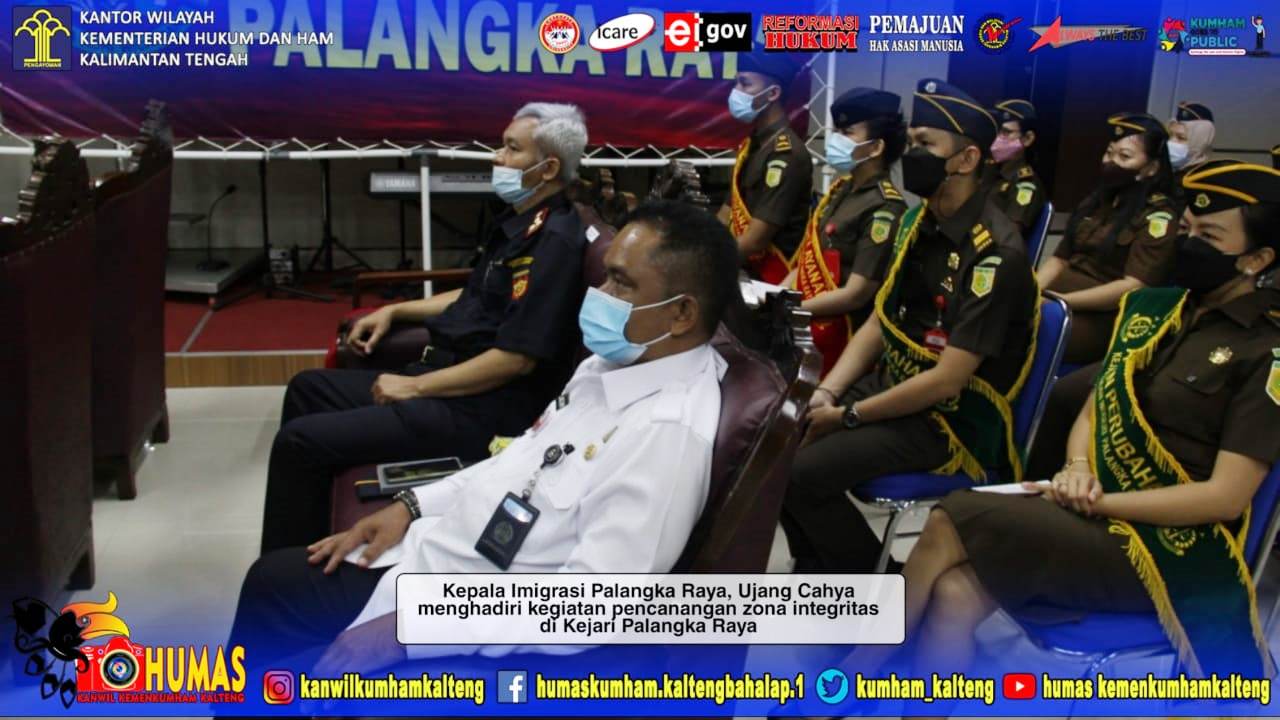 Kepala Imigrasi Palangka Raya Hadiri Pencanangan Zona Integritas Kejari Palangka Raya