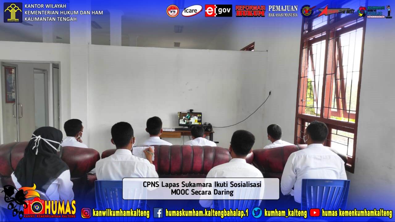 CPNS Lapas Sukamara Ikuti Sosialisasi MOOC Secara Daring