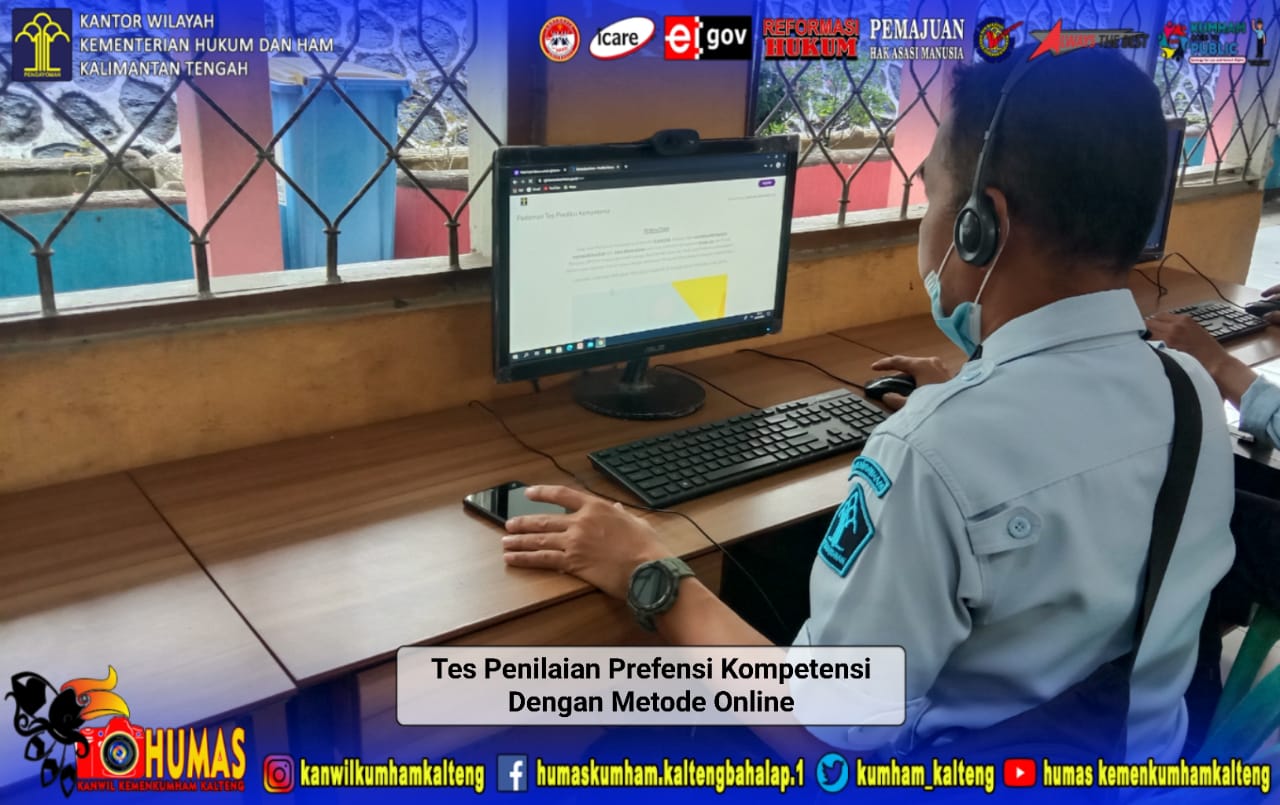 Dua Belas Orang Pejabat Struktural Lapas Muara Teweh Ikuti Ujian Kompetensi Secara Online
