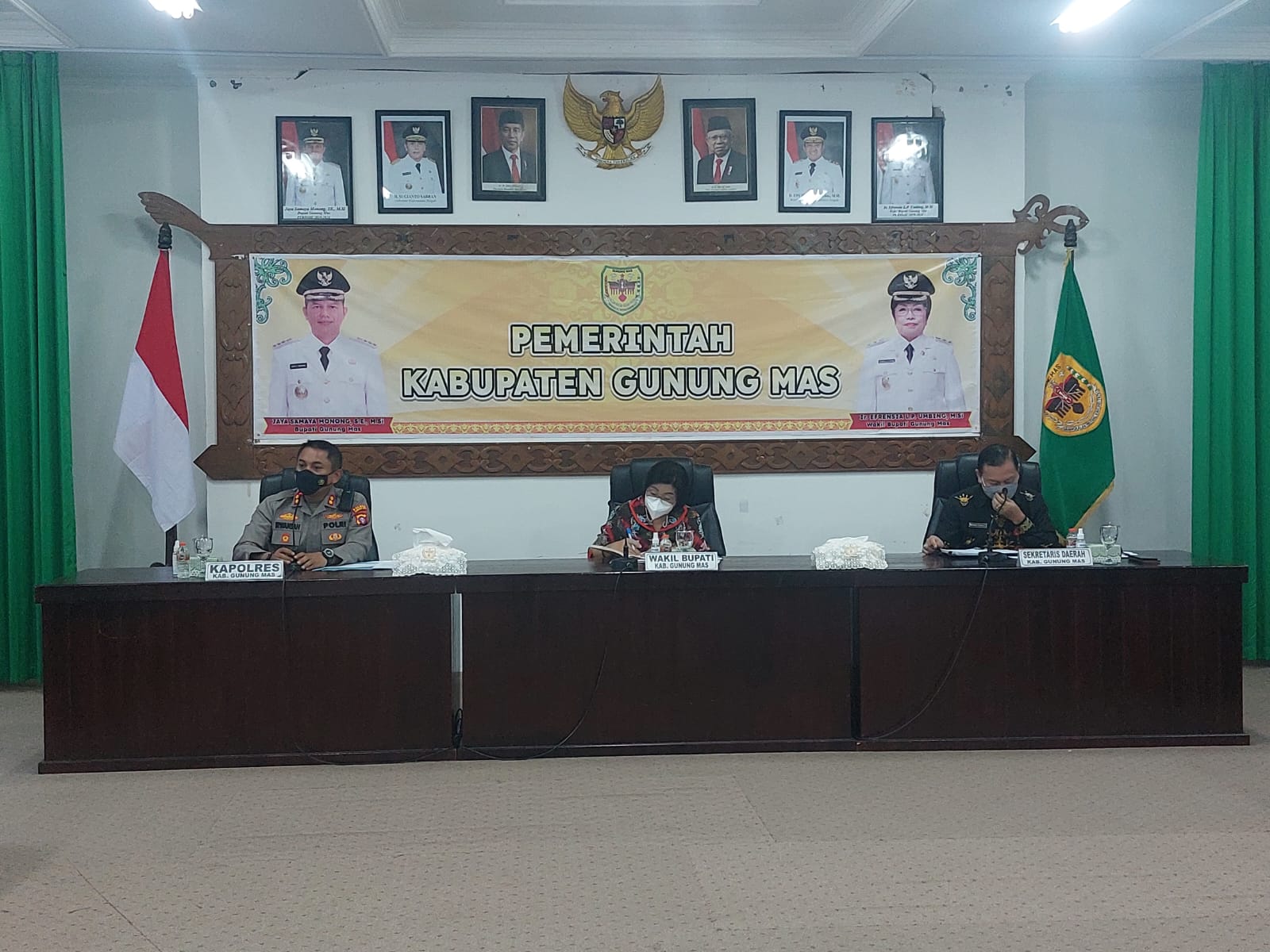 Percepat Vaksinasi, Wabup Gumas Pimpin Rapat Evaluasi dengan Forkopimda