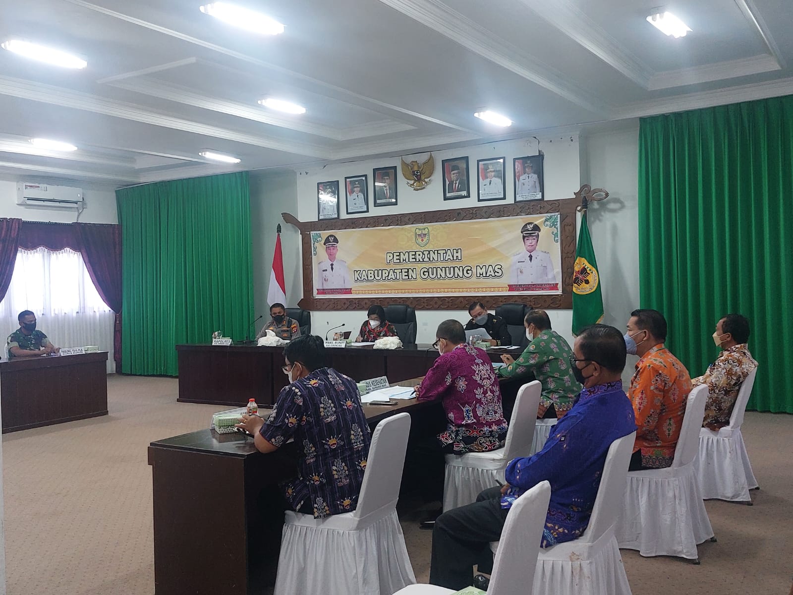 Percepat Vaksinasi, Wabup Gumas Pimpin Rapat Evaluasi dengan Forkopimda