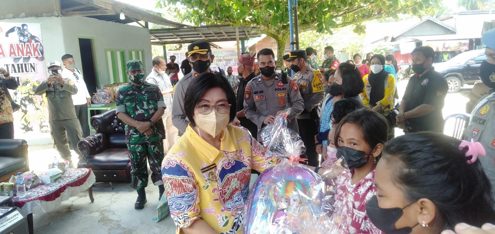 Kapolda Kalteng Tinjau Vaksinasi Massal di Tewah
