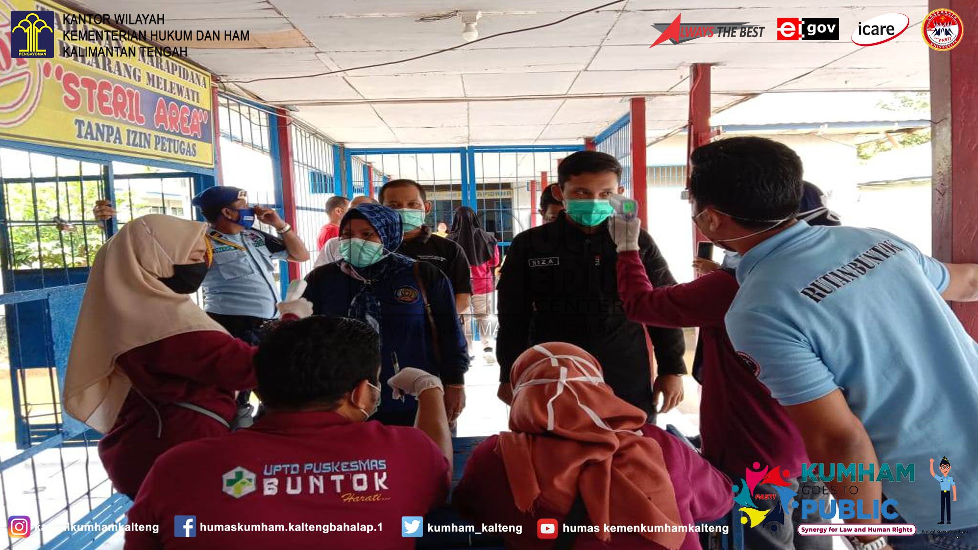 Peduli Covid-19, Rutan Buntok Konsisten Lakukan Screening Suhu Tubuh