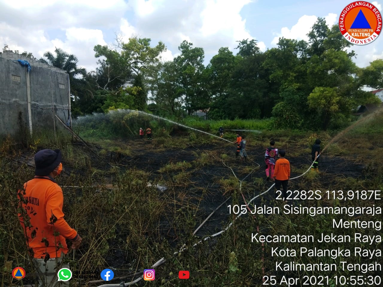 Kejadian Karhutla di Jalan Sisingamangaraja Palangka Raya