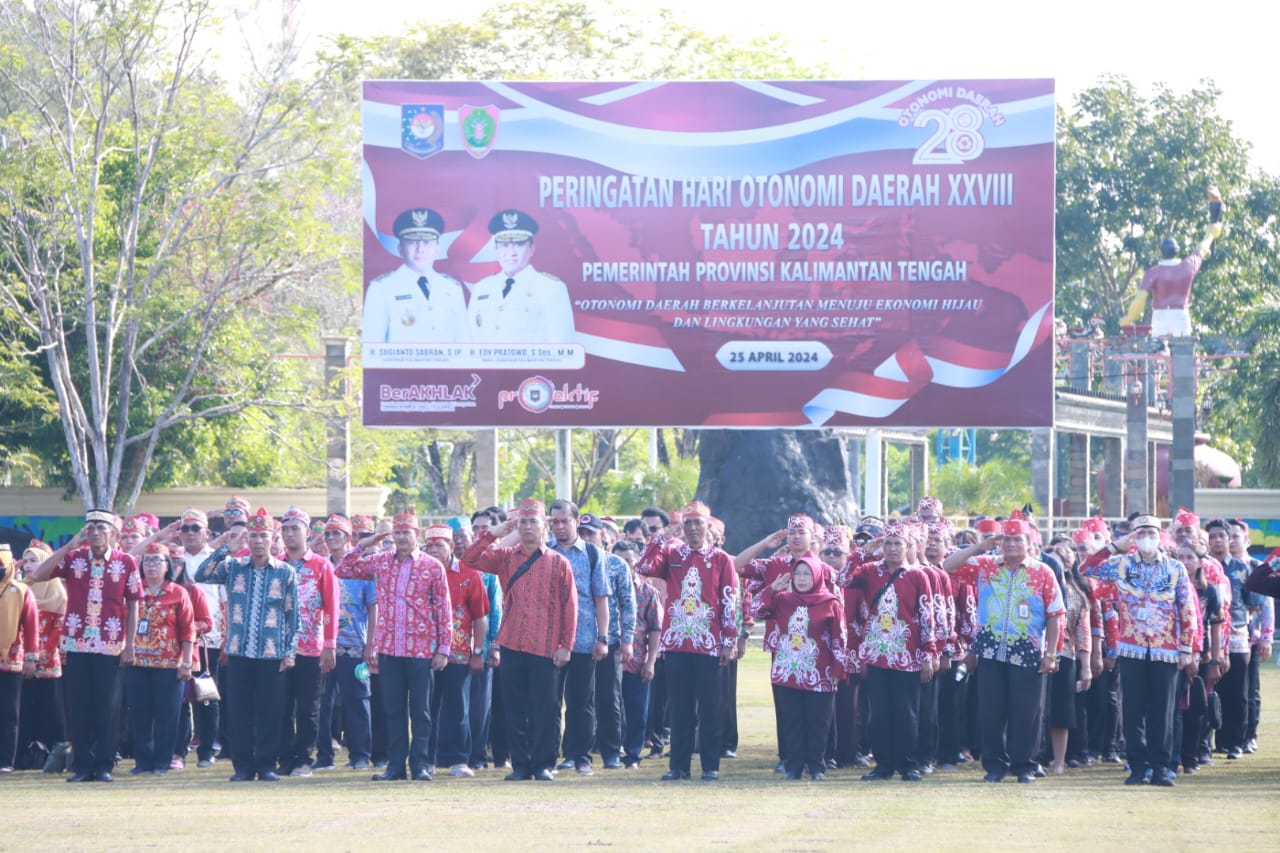 Wagub Edy Pratowo Pimpin Upacara Peringatan Hari Otonomi Daerah XXVIII Tahun 2024