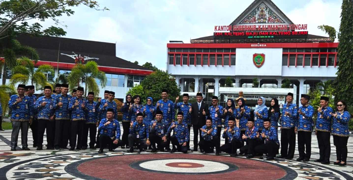Semangat Otonomi Daerah, BPSDM Kalteng Hadiri Apel di Halaman Kantor Gubernur