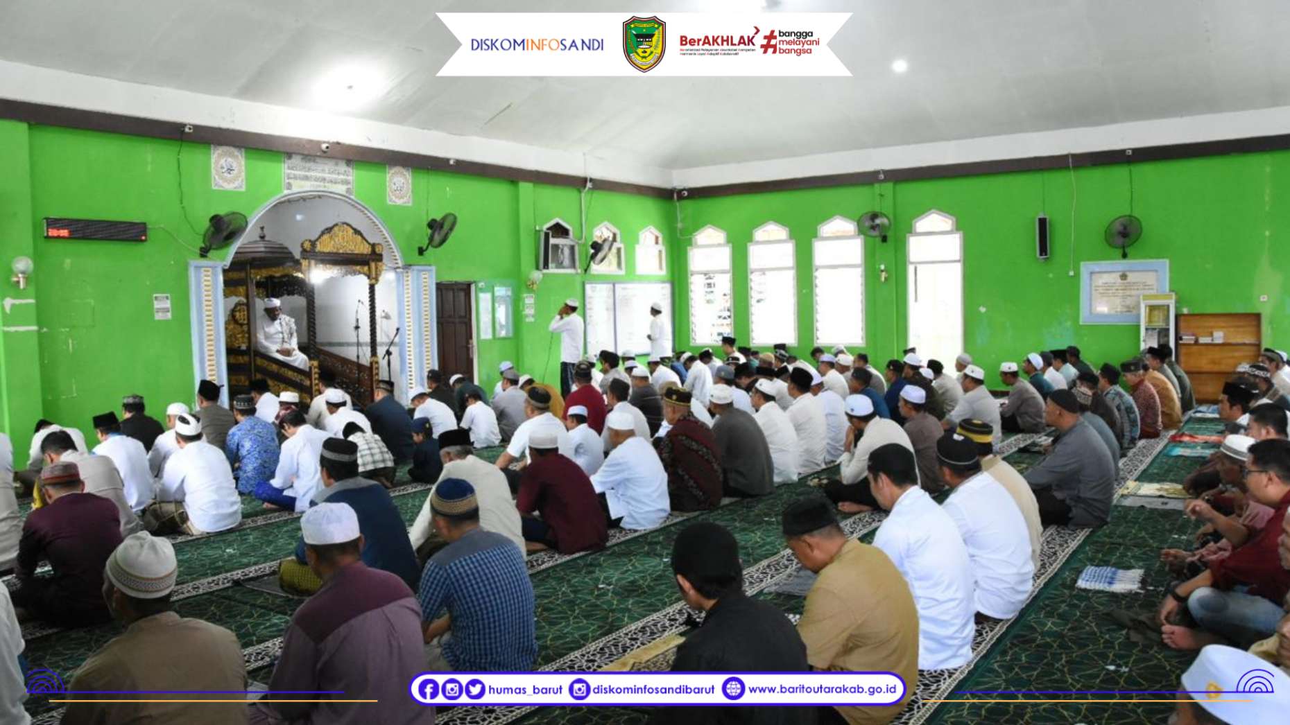 Bupati Barito Utara H. Shalahuddin Gelar Safari Jumat Pertama di Kecamatan Lahei