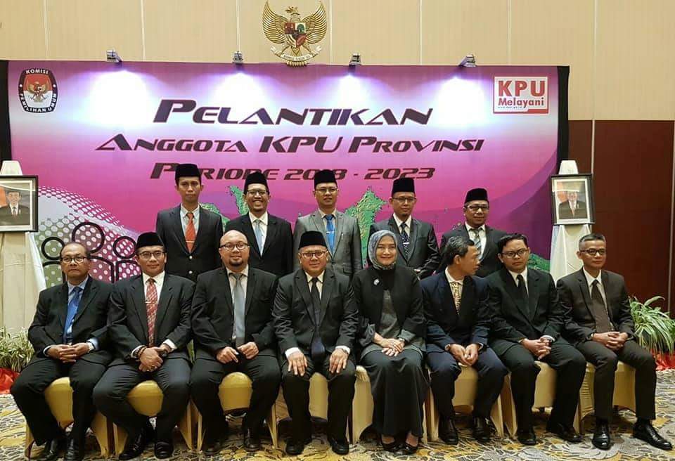 Tiga Komisioner KPU Palangka Raya Dilantik Jadi Anggota KPU Provinsi