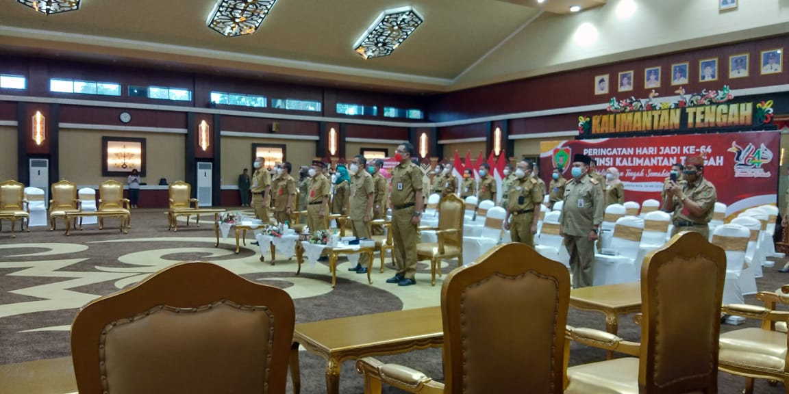 Pemerintah Provinsi Kalimantan Tengah Saksikan Siaran Langsung Pelantikan Gubernur dan Wakil Gubernur Kalimantan Tengah Terpilih Masa Jabatan 2021-2024