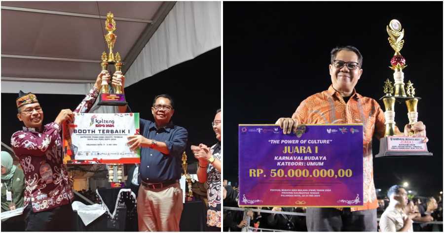 Dislutkan Prov. Kalteng Raih Double Winners Terbaik 1 Booth Kalteng Expo dan Juara 1 Karnaval Budaya