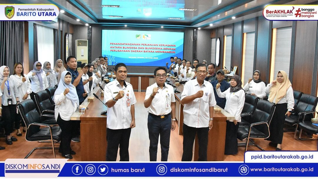 Pemkab Barito Utara Fasilitasi Kerjasama Kemitraan antara Bumdesa, Bundesma dengan Perusahaan Daerah Batara Membangun