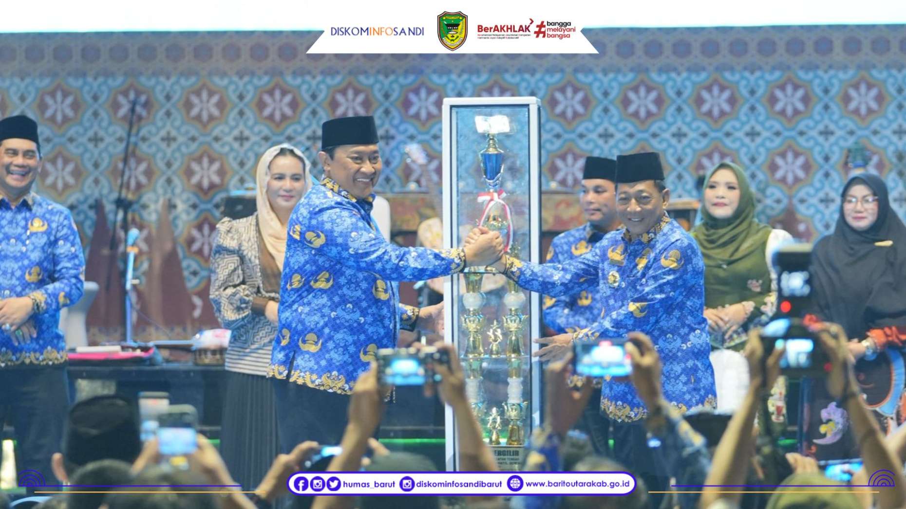 Dukung Kafilah Asal Barito Utara, Bupati Hadir Pada Pembukaan MTQ Ke VIII KORPRI di Puruk Cahu