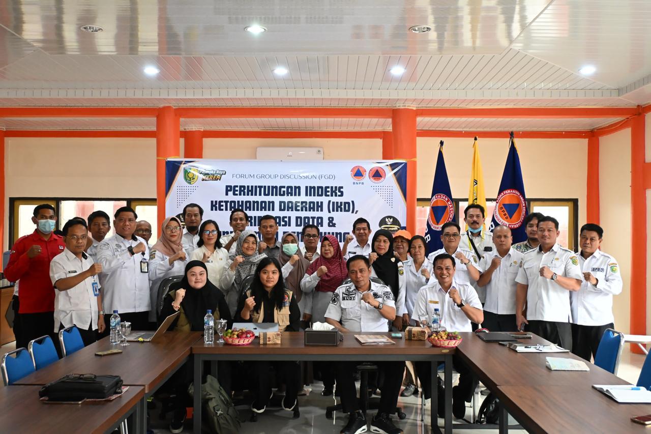BPBD Prov. Kalteng Bersama BNPB Dampingi FGD Perhitungan IKD di Palangka Raya dan Katingan
