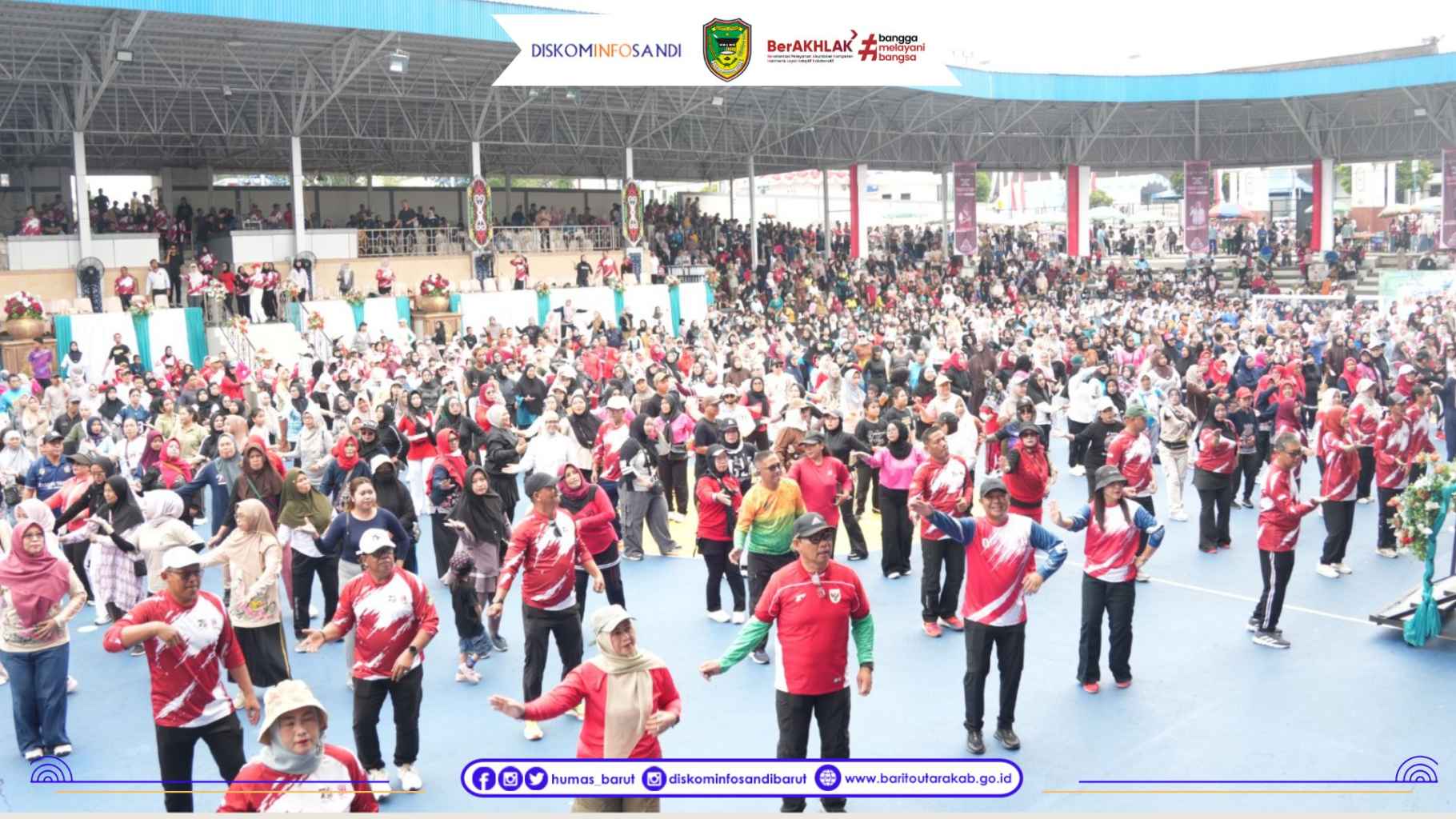 Senam Bersama dan Pembukaan Turnamen Futsal Bupati Cup 2026 Semarakkan Hari Jadi Ke-76 Barito Utara