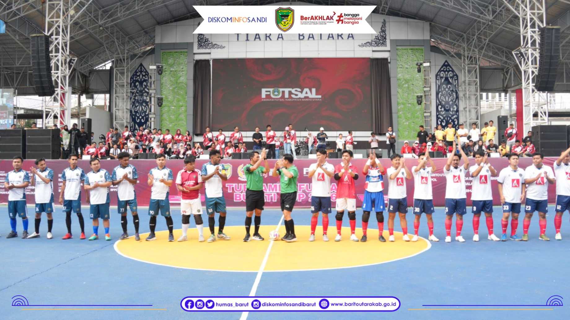 Senam Bersama dan Pembukaan Turnamen Futsal Bupati Cup 2026 Semarakkan Hari Jadi Ke-76 Barito Utara