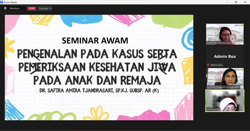 RSJ Kalawa Atei Adakan Seminar Pengenalan Kasus Serta Pemeriksaan Kesehatan Jiwa Anak dan Remaja