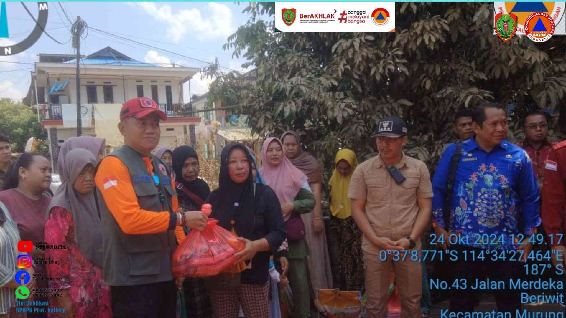 BPBPK Prov. Kalteng Serahkan Bantuan Logistik kepada Masyarakat Terdampak Banjir di Kab. Murung Raya