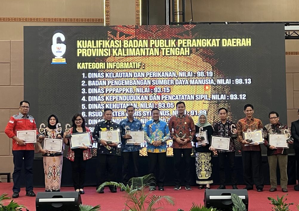 Dislutkan Provinsi Kalimantan Tengah Kembali Raih Peringkat Pertama Informatif Tiga Tahun Berturut-Turut
