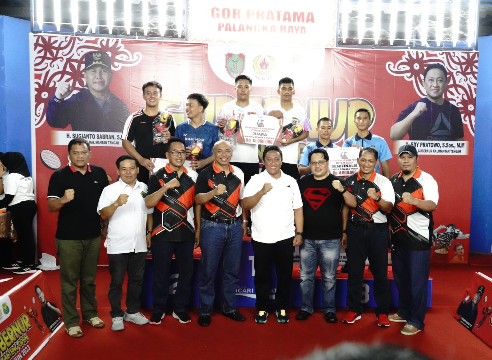Kejuaraan Bulu Tangkis Gubernur Kalteng Open Tahun 2023 Resmi Ditutup