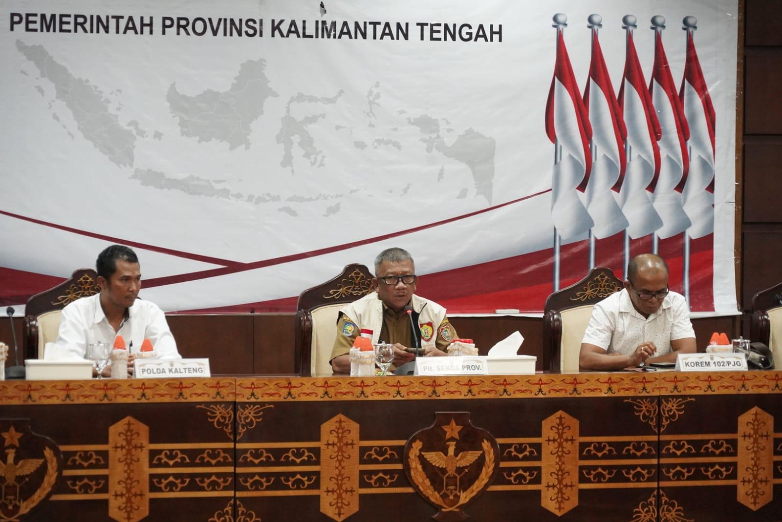Jelang Pelaksanaan Pilkada Serentak Tahun 2024, Plt Sekda Pimpin Rapat Kesiapan Desk Pilkada Prov. Kalteng