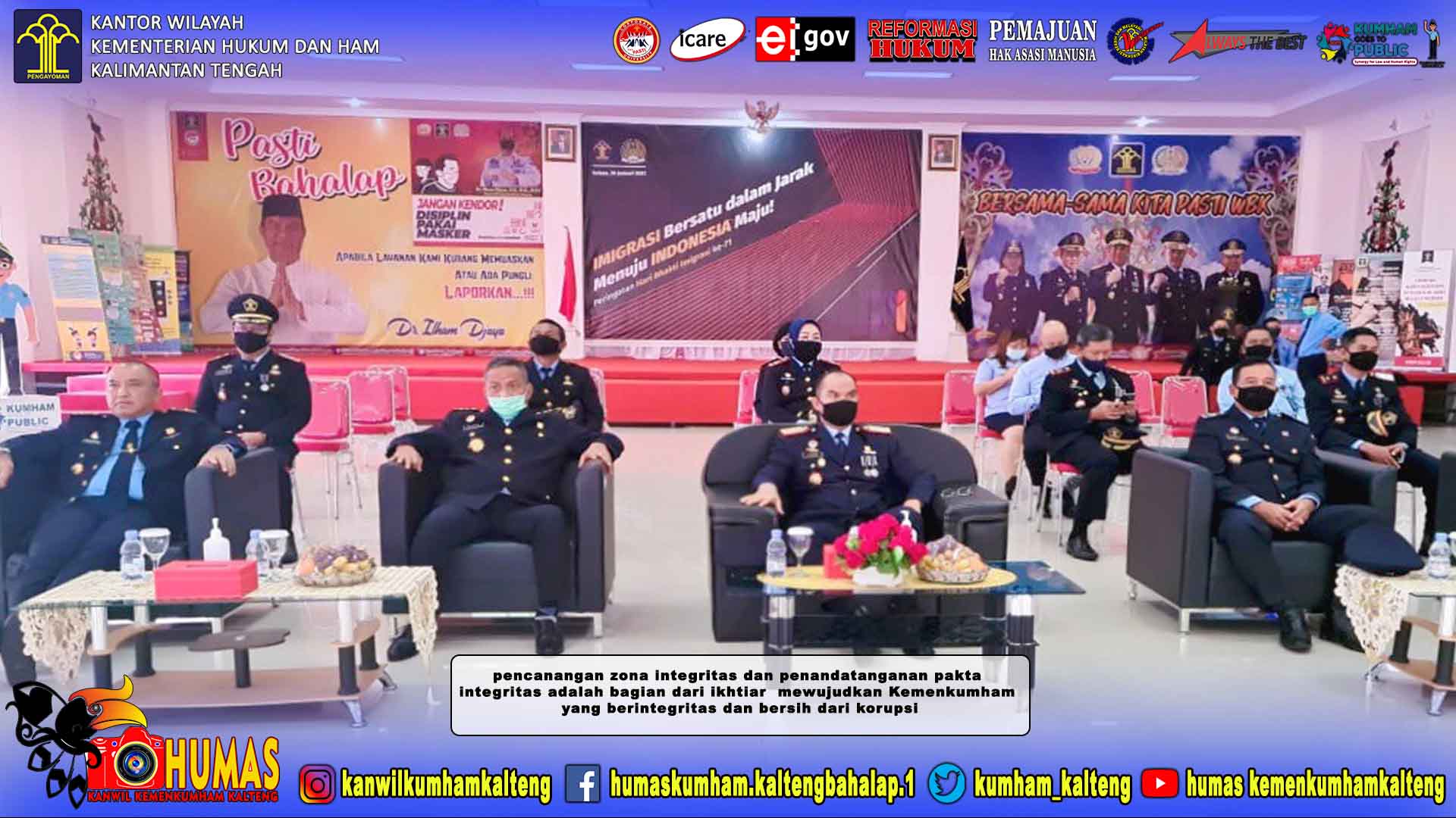 Kepala Rupbasan Ikuti Deklarasi Janji Kinerja 2021 dan Pencanangan WBK/WBBM di Lingkungan Kementerian Hukum dan HAM 