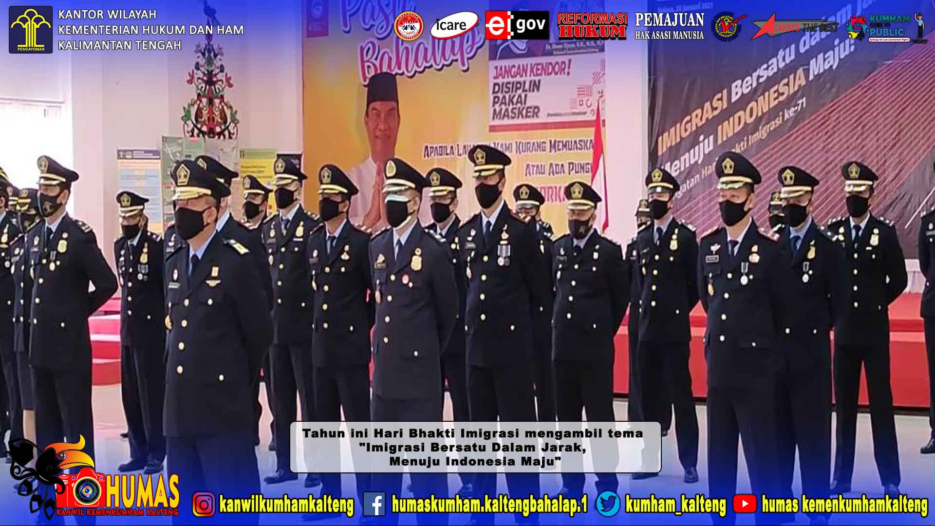 Kepala Lapas Palangka Raya Ikuti Upacara Hari Bhakti Imigrasi Ke-71
