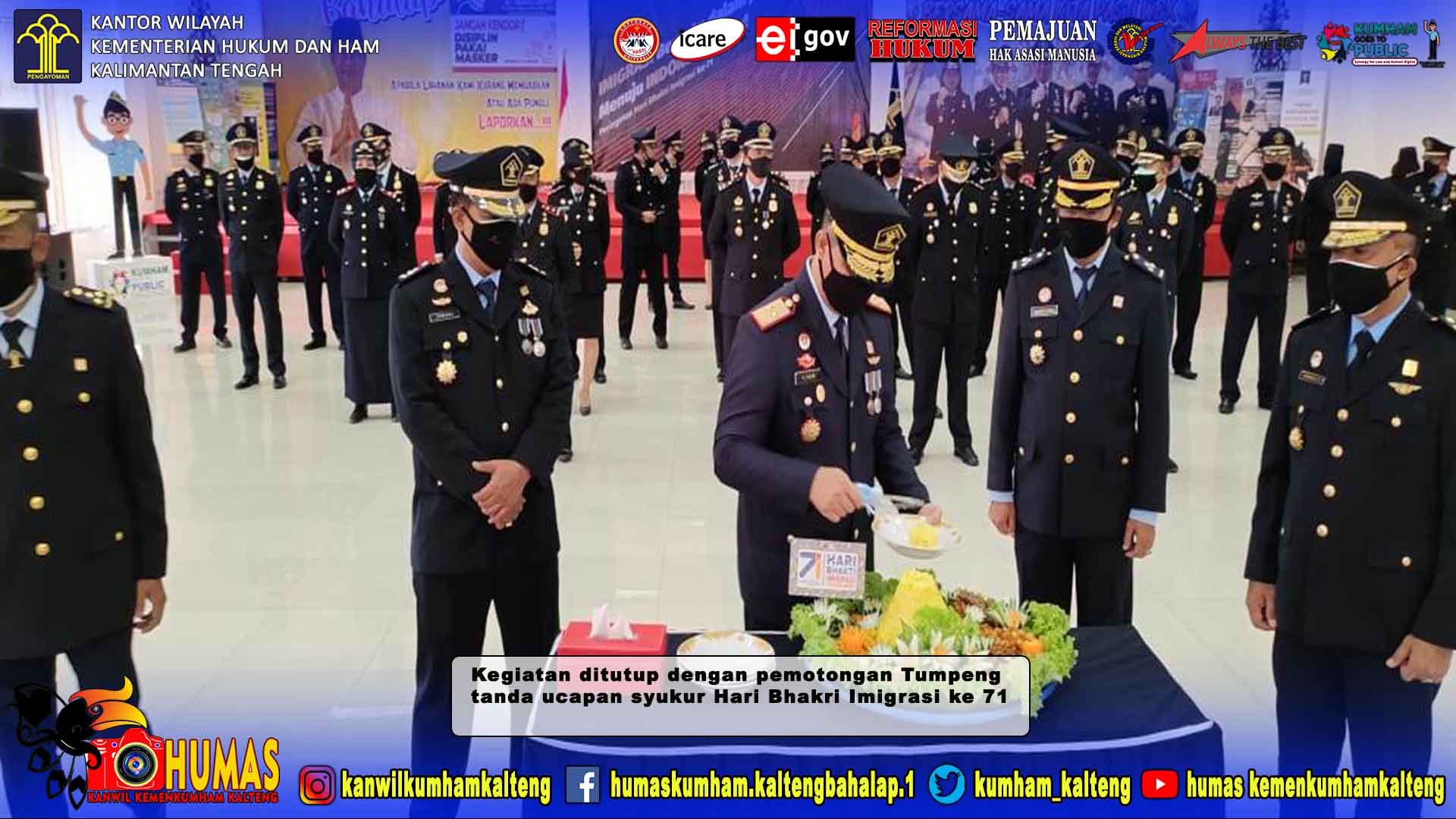 Kepala Lapas Palangka Raya Ikuti Upacara Hari Bhakti Imigrasi Ke-71